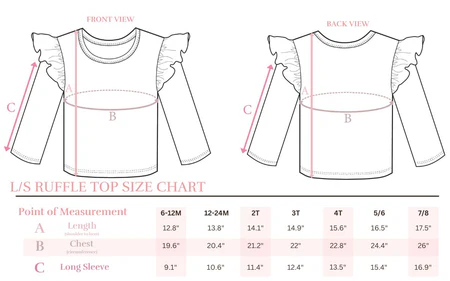 WILD ONE L/S RUFFLE TEE RTS