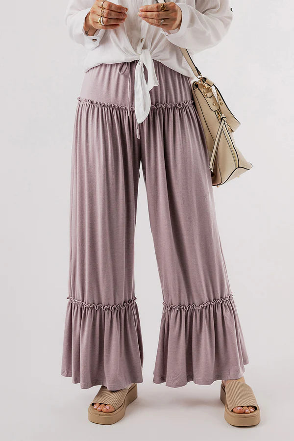Frilled Drawstring Pants