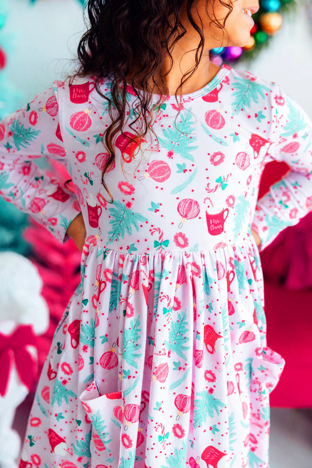 Christmas L/S Pocket Twirl Dresses