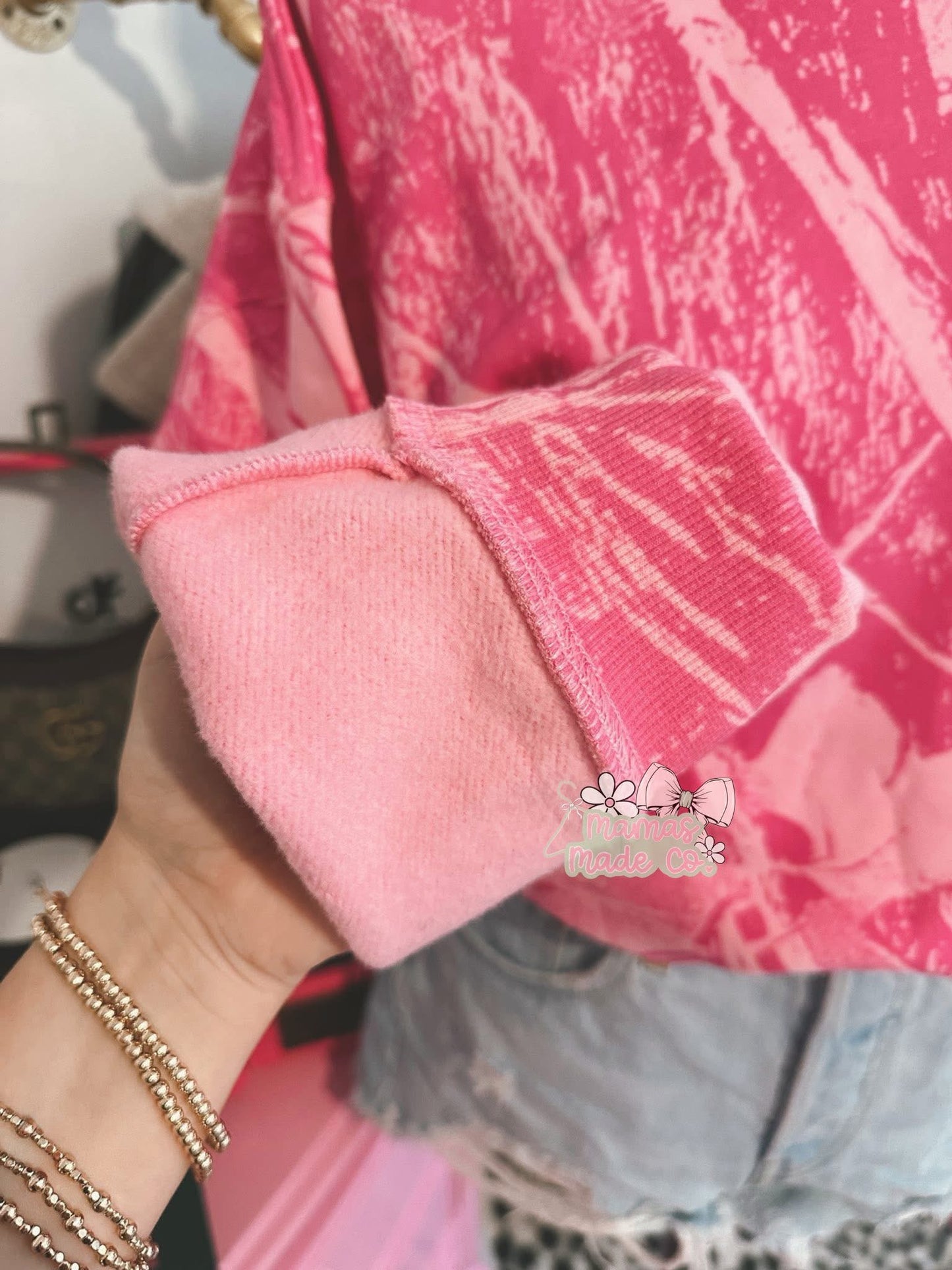 Oversized Pink Camo Crew RTS