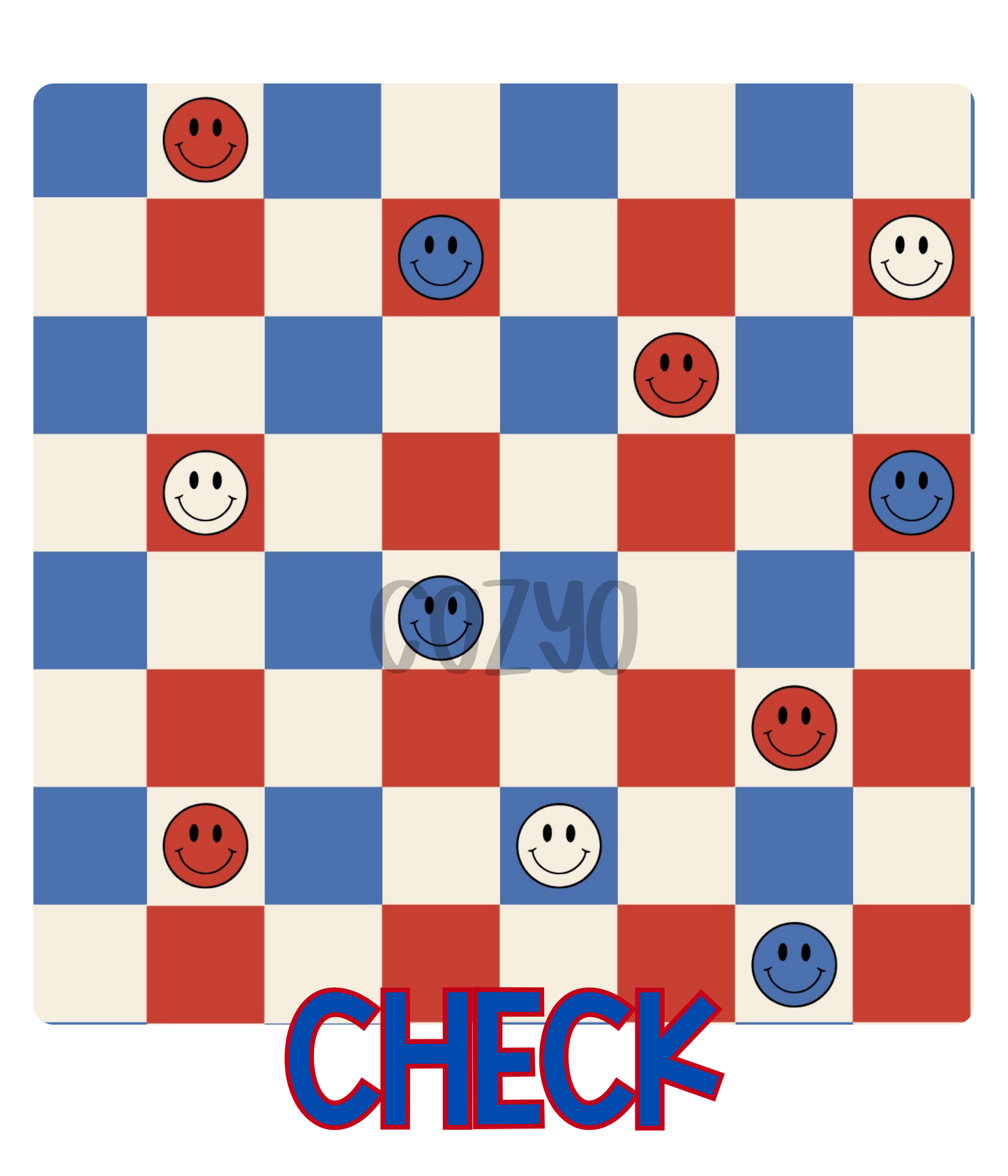 CHECK | RED, WHITE & BAM-BLUE
