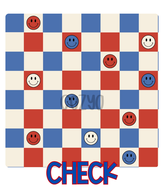 CHECK | RED, WHITE & BAM-BLUE