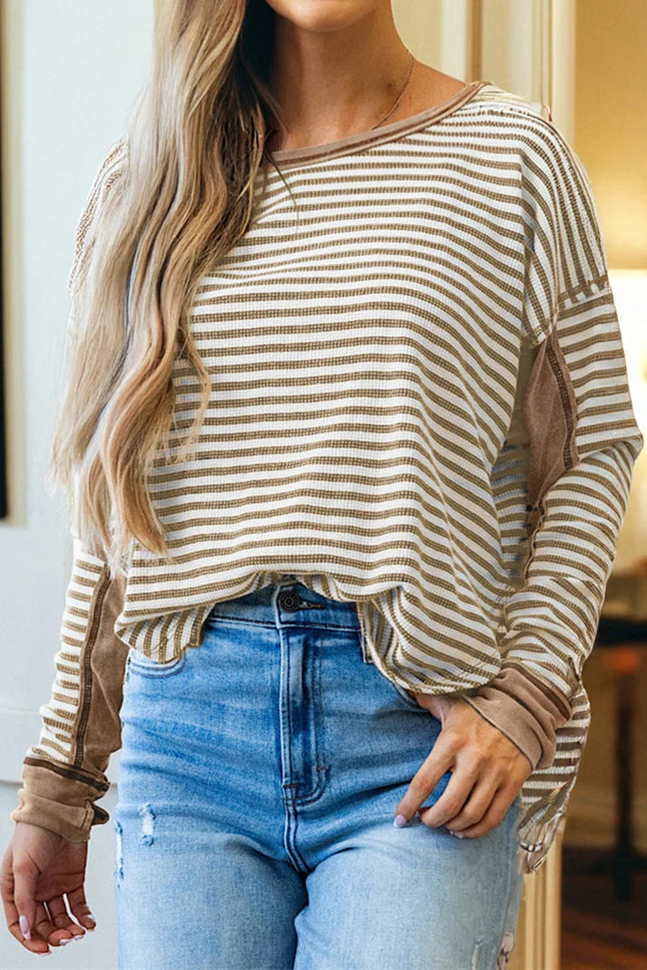Stripe Thermal Knit Top
