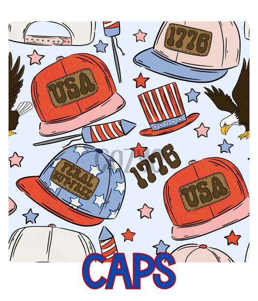 CAPS | RED, WHITE & BAM-BLUE