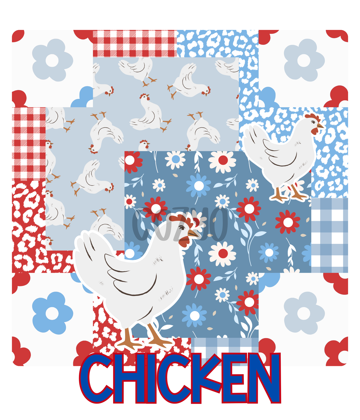 CHICKEN | RED, WHITE & BAM-BLUE