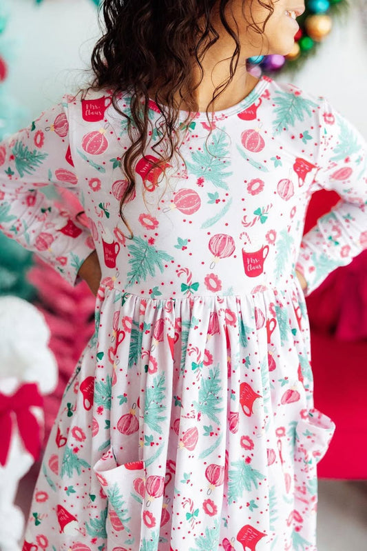 Cocoa Kisses L/S Pocket Twirl Dress