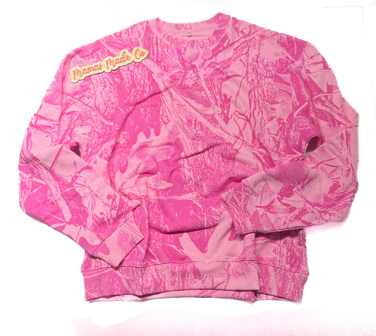 Oversized Pink Camo Crew RTS