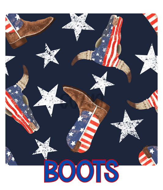 BOOTS | RED, WHITE & BAM-BLUE