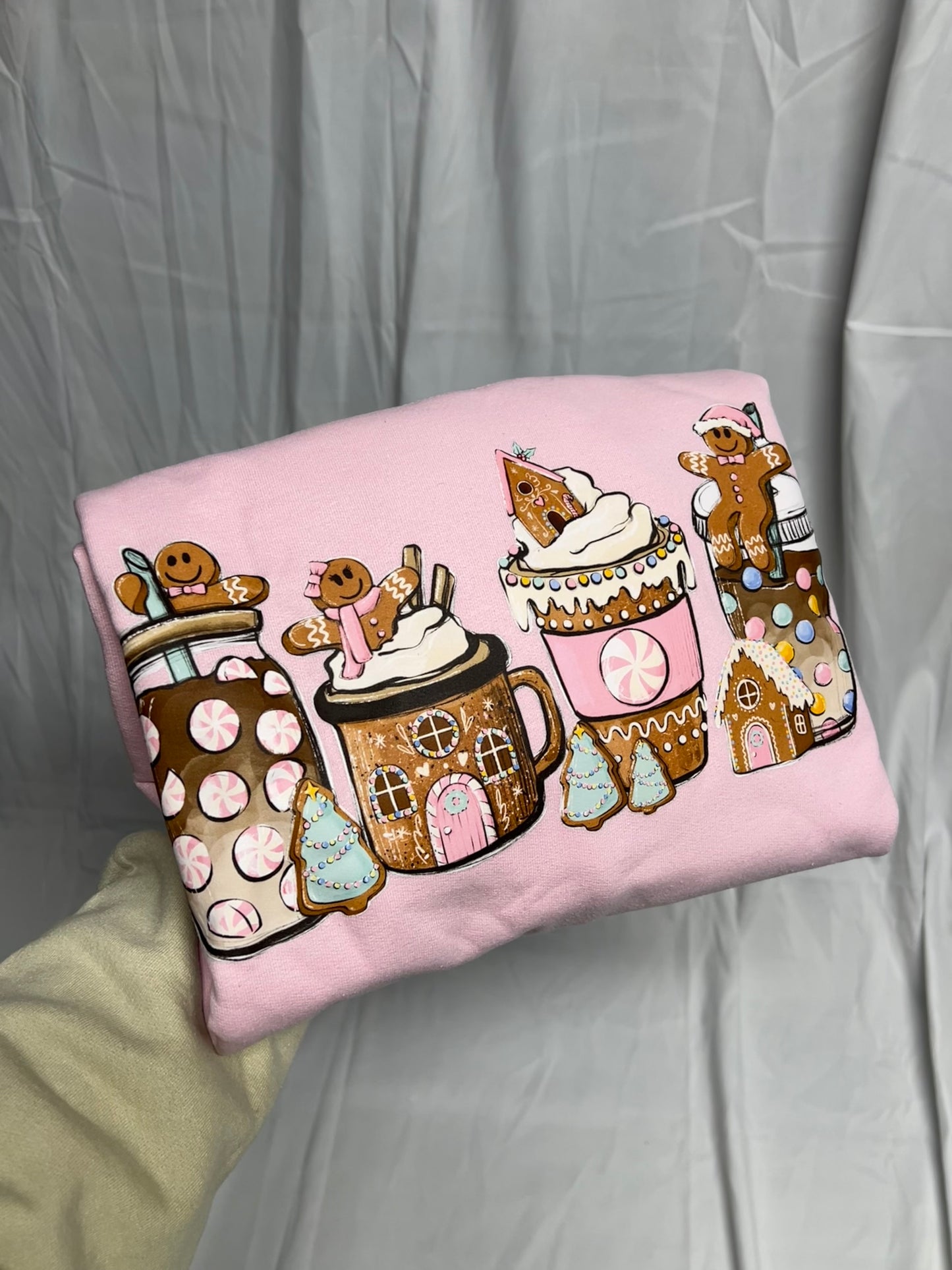 Gingerbread Man Christmas Drink Crew RTS