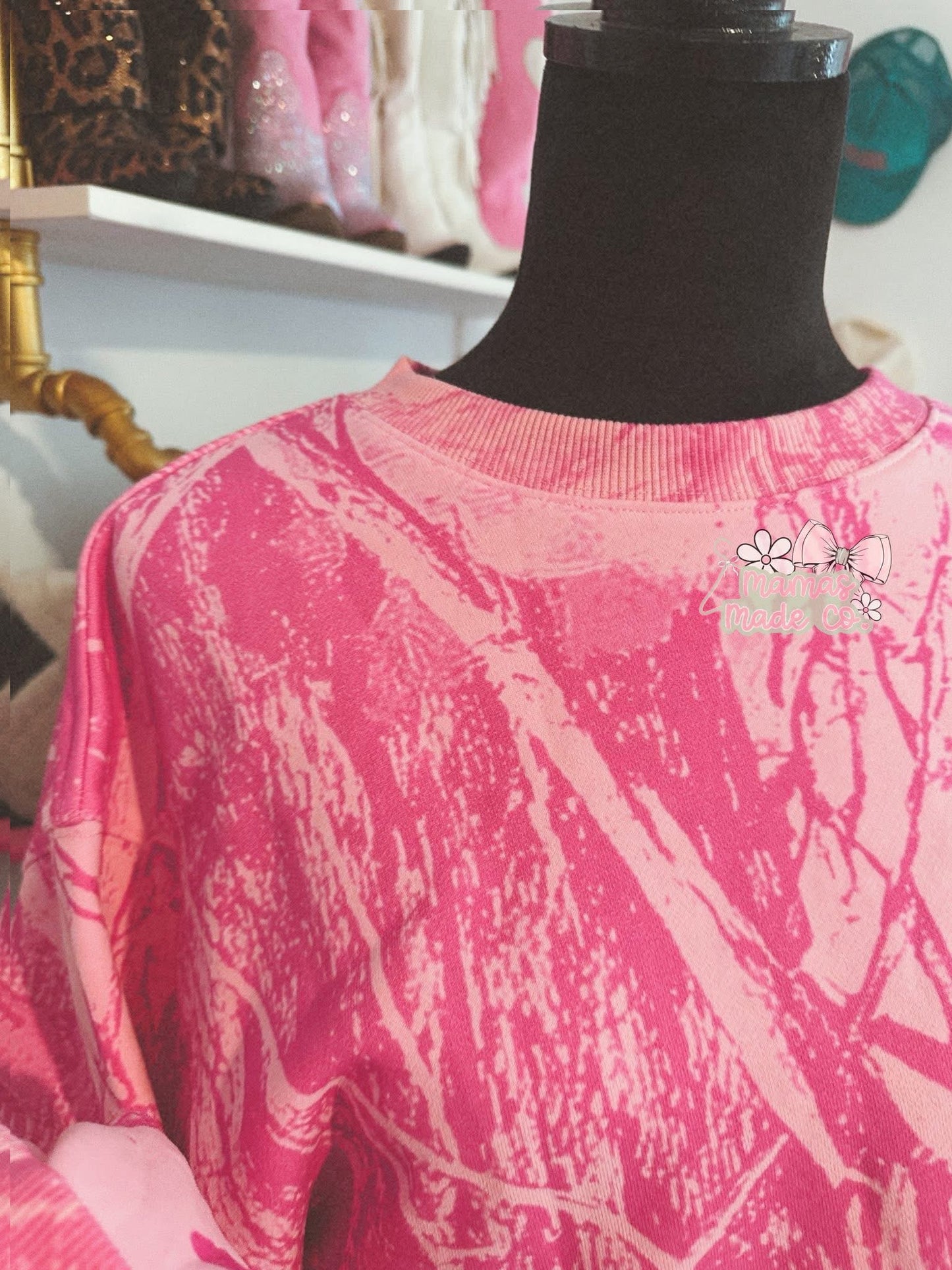 Oversized Pink Camo Crew RTS