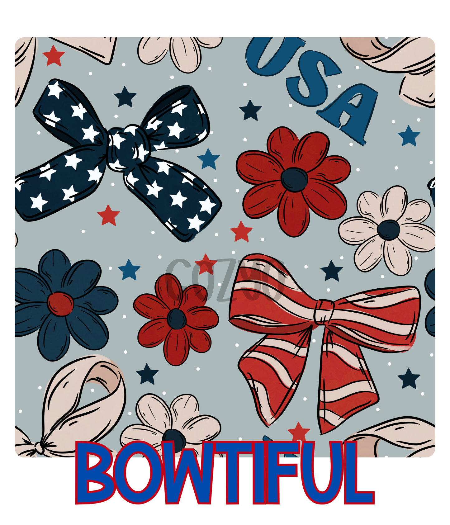BOWTIFUL | RED, WHITE & BAM-BLUE