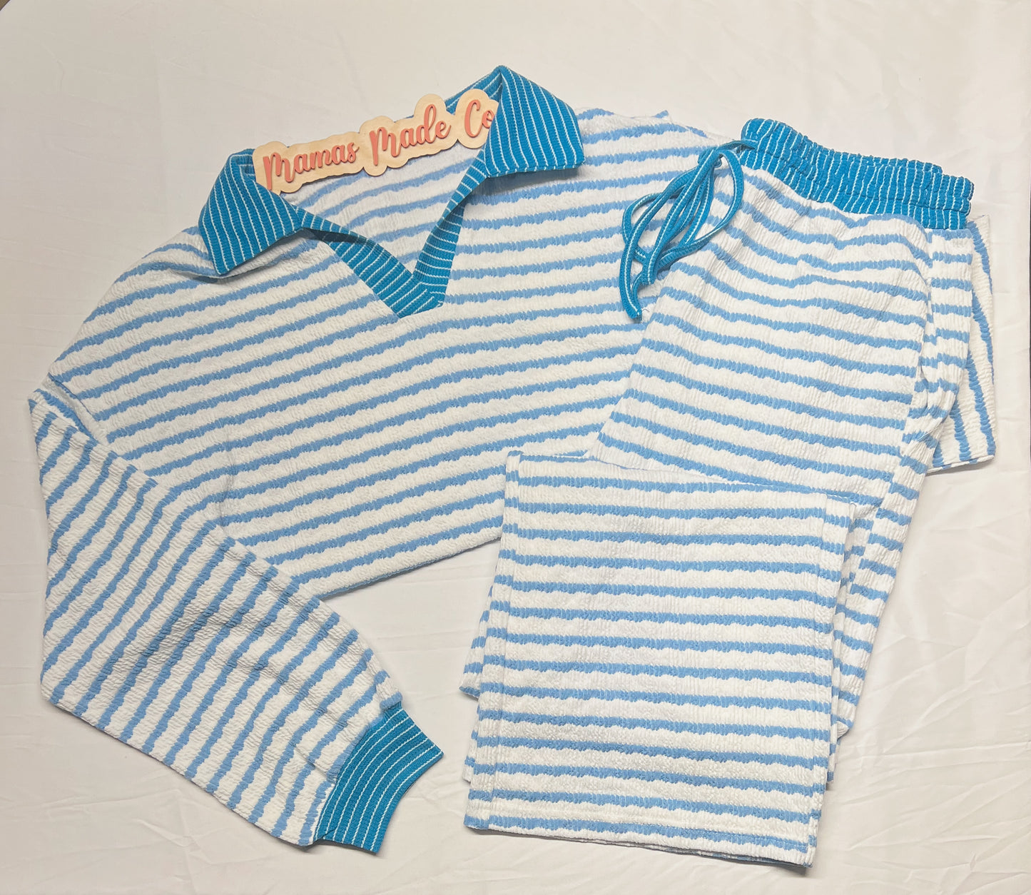 Blue Stripe Pullover Set RTS