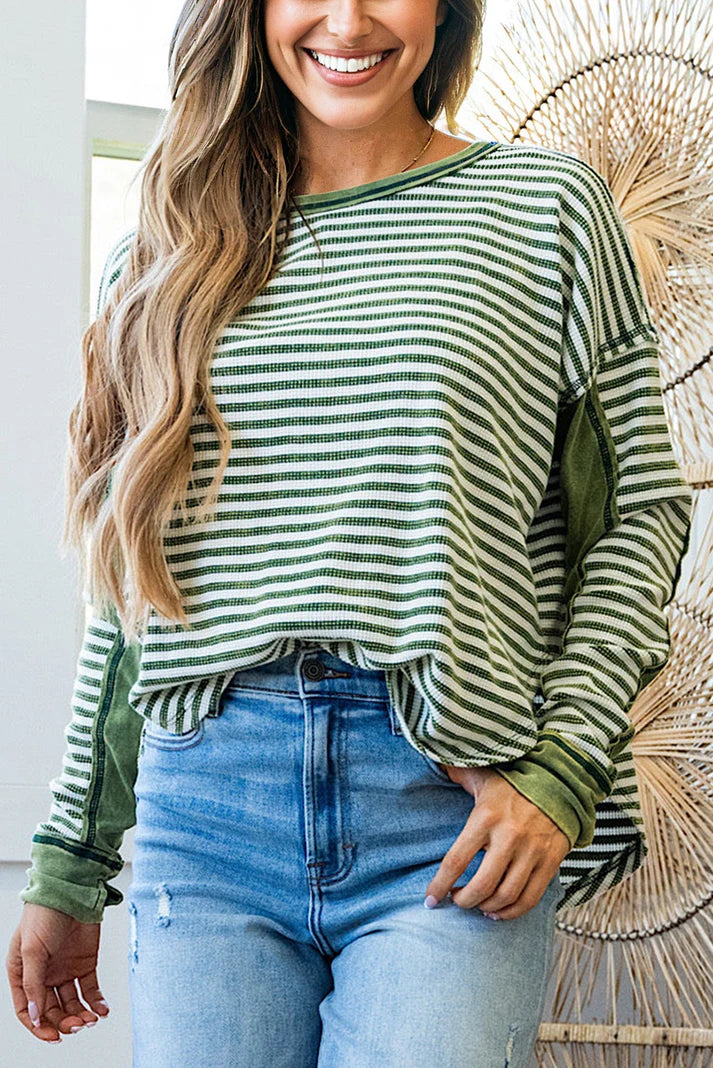 Stripe Thermal Knit Top