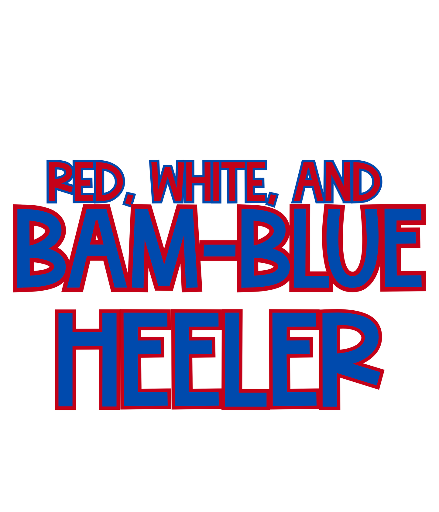HEELER | RED, WHITE & BAM-BLUE
