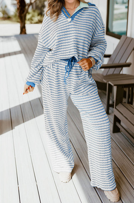 Blue Stripe Pullover Set RTS