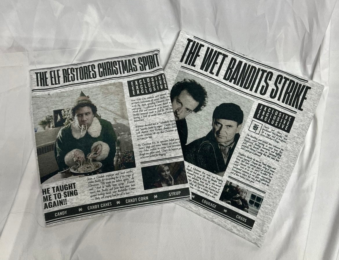 Christmas Newspaper Tee RTS