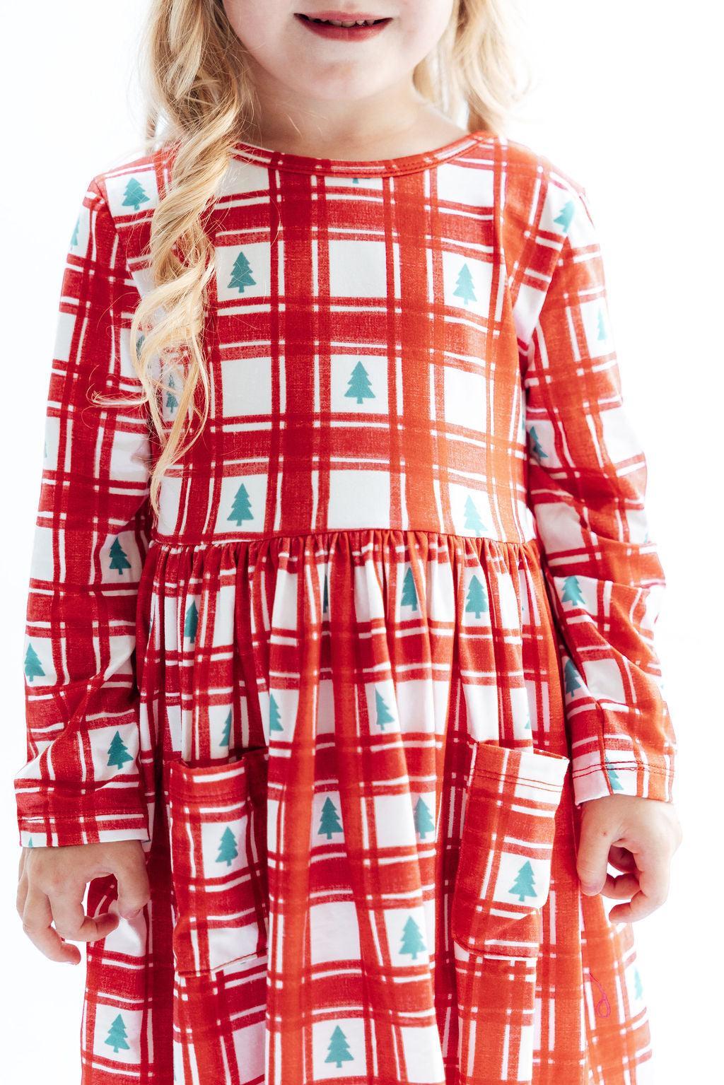Christmas L/S Pocket Twirl Dresses
