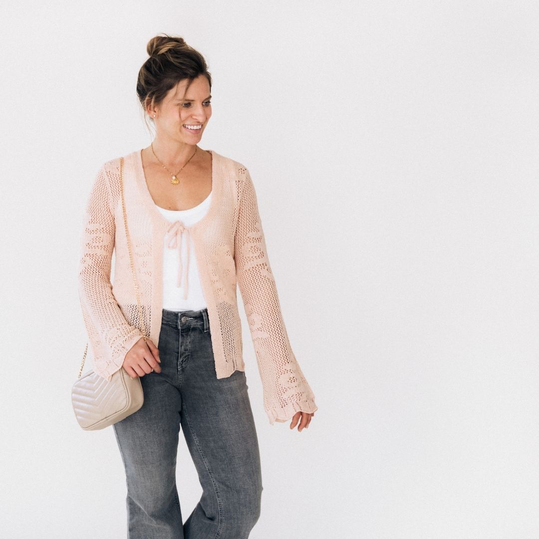 Mama & Mini Crochet Bell Sleeve Cardigan - Adult