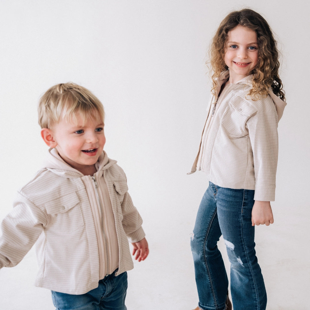 Textured Khaki Jacket - Child